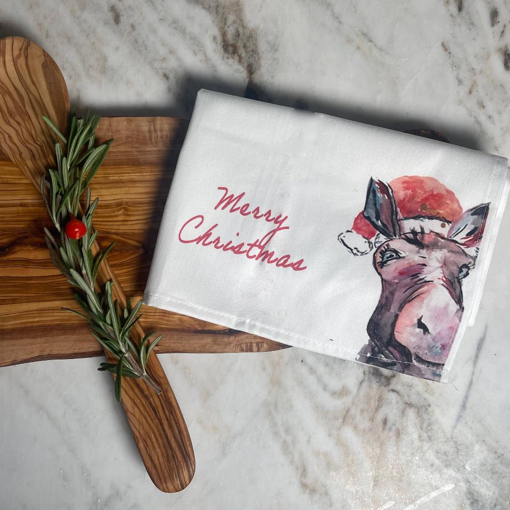 Christmas Tea towel - Fish On! Custom Rods