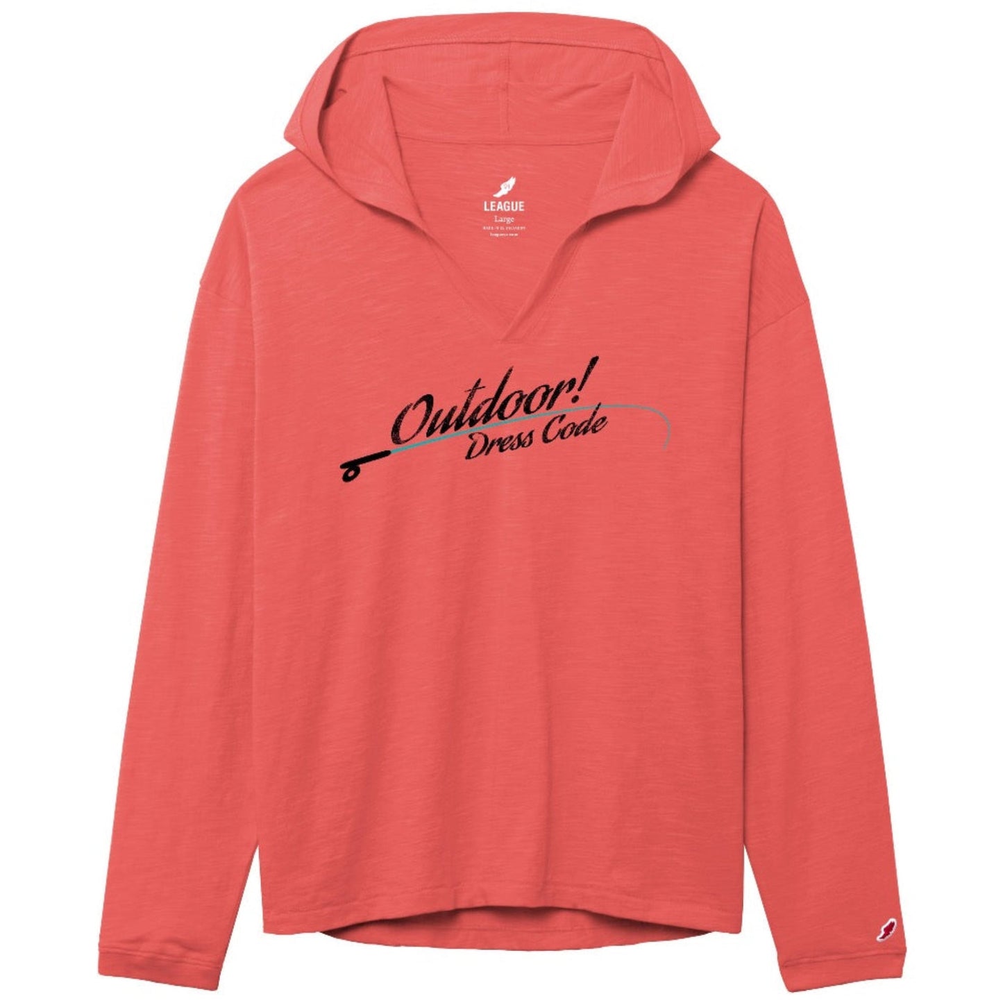 Cozy Jersey Slub Women's Hood - Premium Lightweight Cotton - Fish On! Custom Rods