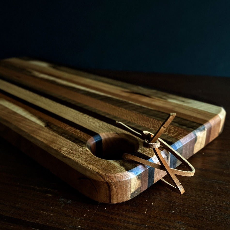 Edge Grain Serving Board - Fish On! Custom Rods