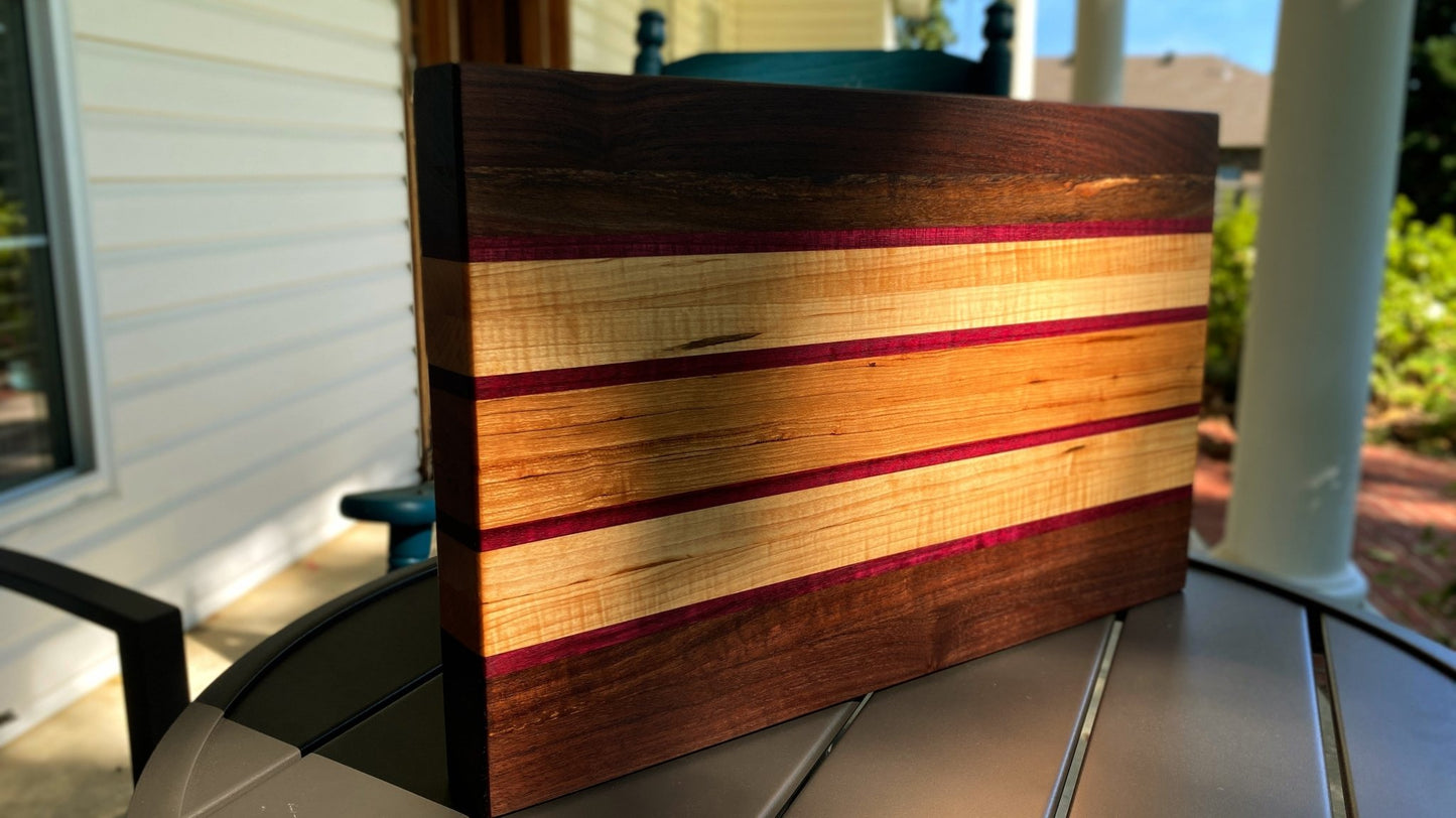 Edge Grain Serving Board - Fish On! Custom Rods