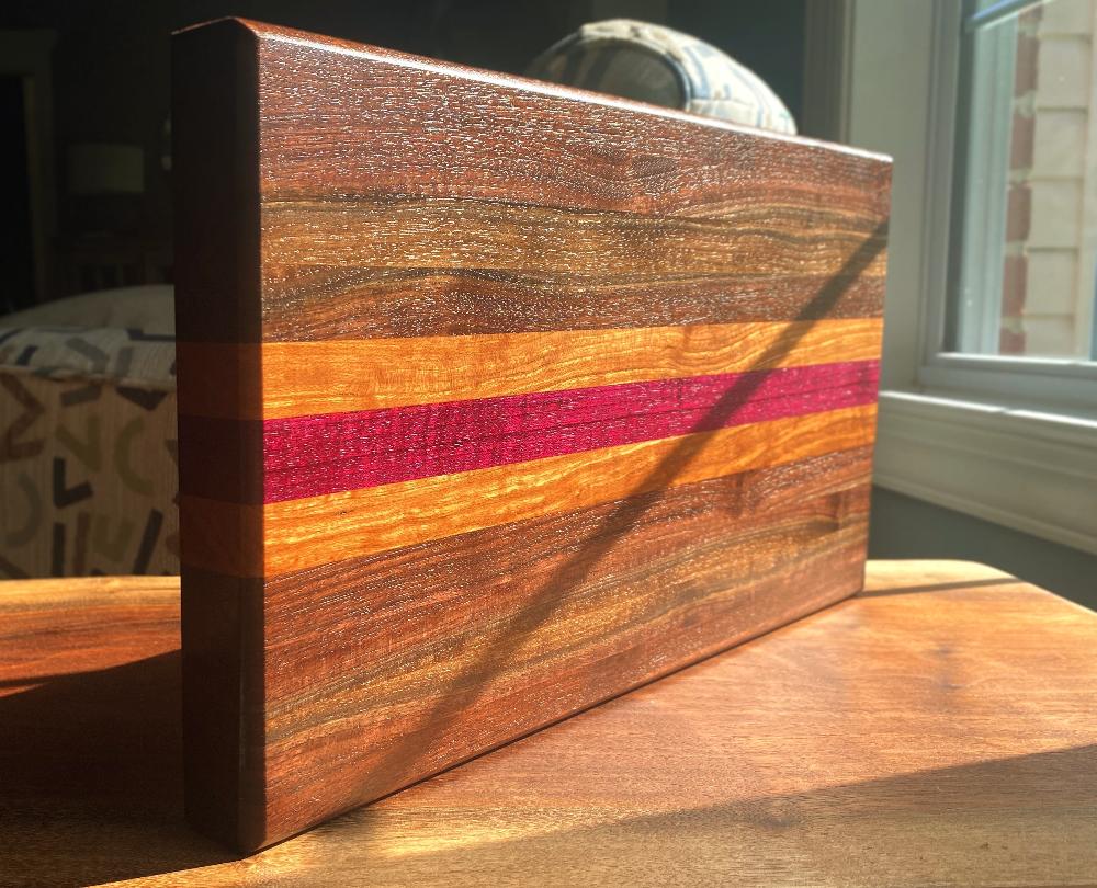 Edge Grain Serving Board - Fish On! Custom Rods