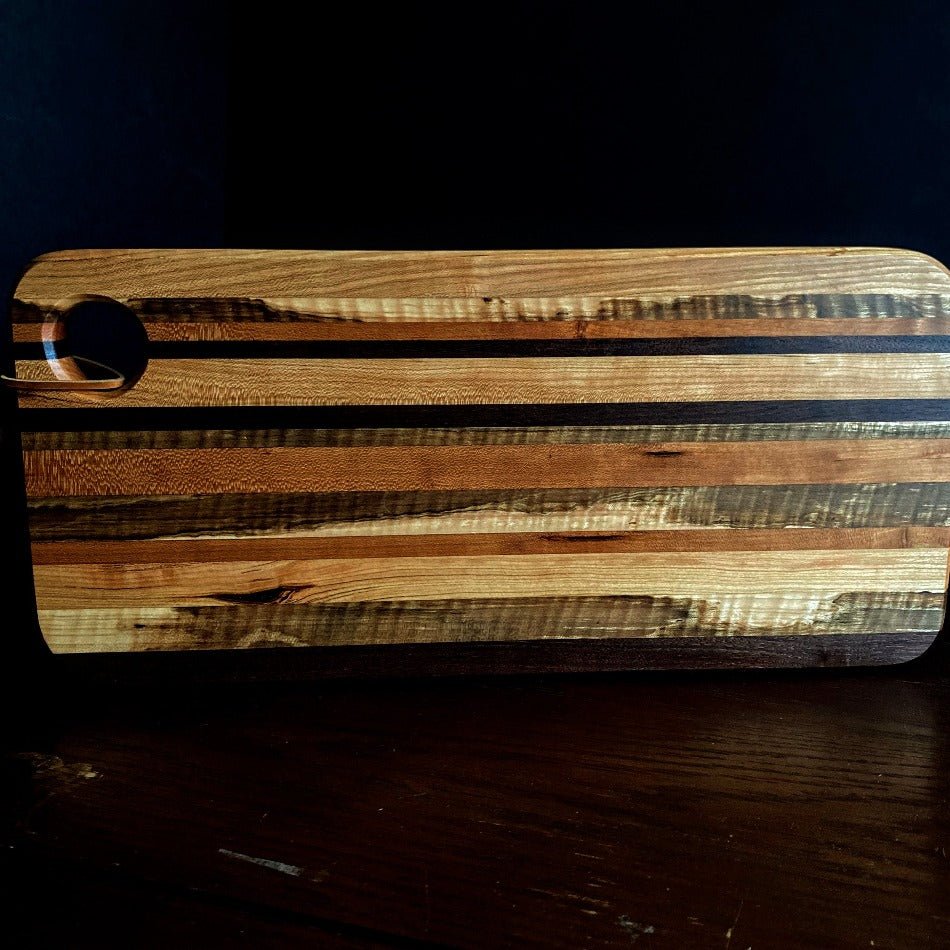 Edge Grain Serving Board - Fish On! Custom Rods