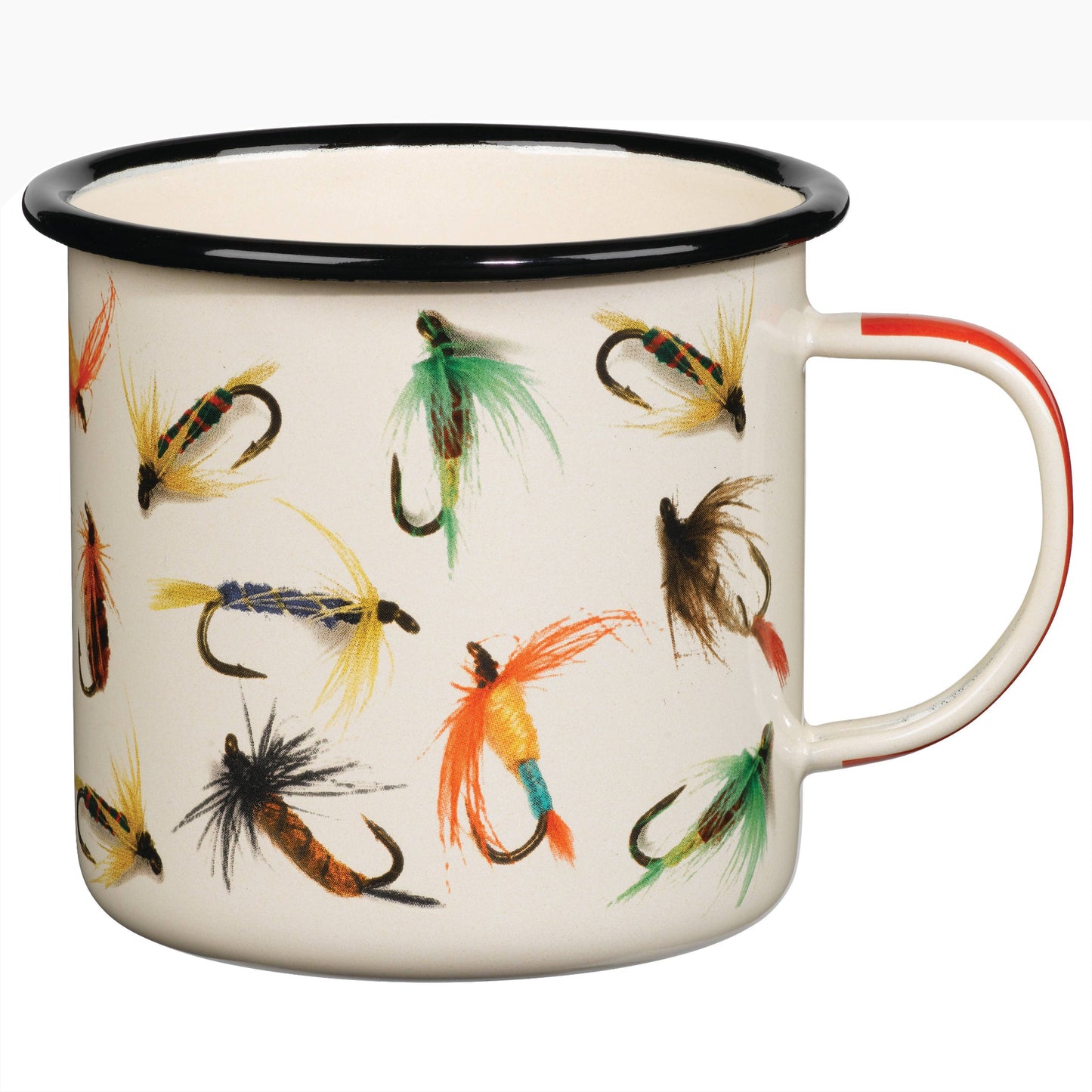 Enamel Mug - Fly Fishing, 17oz - Fish On! Custom Rods