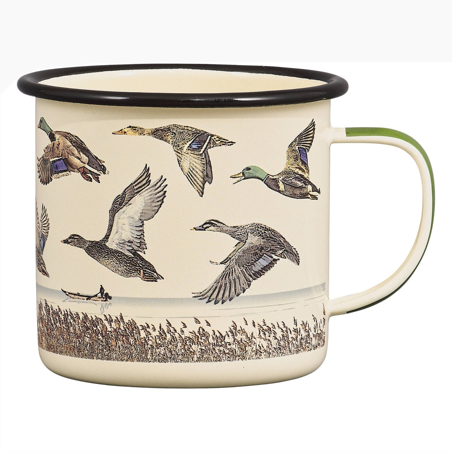 Enamel Mug - Lake & Ducks, 17oz - Fish On! Custom Rods