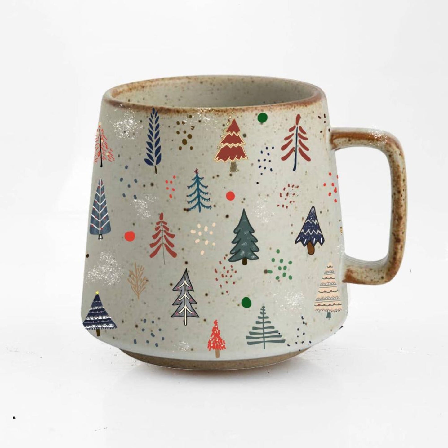 Festive Fir Stoneware Mug - Fish On! Custom Rods