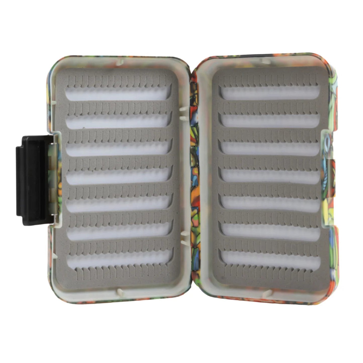 Introducing the Boho Bass Poly Box, a vibrant and efficient fly storage solution designed for anglers. With its impact-resistant plastic construction and max efficiency foam design, this fly box keeps your flies organized and secure. Its compact size and lightweight design make it the perfect companion for your fishing adventures. Experience the convenience and style of the Boho Bass Poly Box on your next fishing trip!

Pair them with our nippers and forceps for a fun Fishe Adventure!