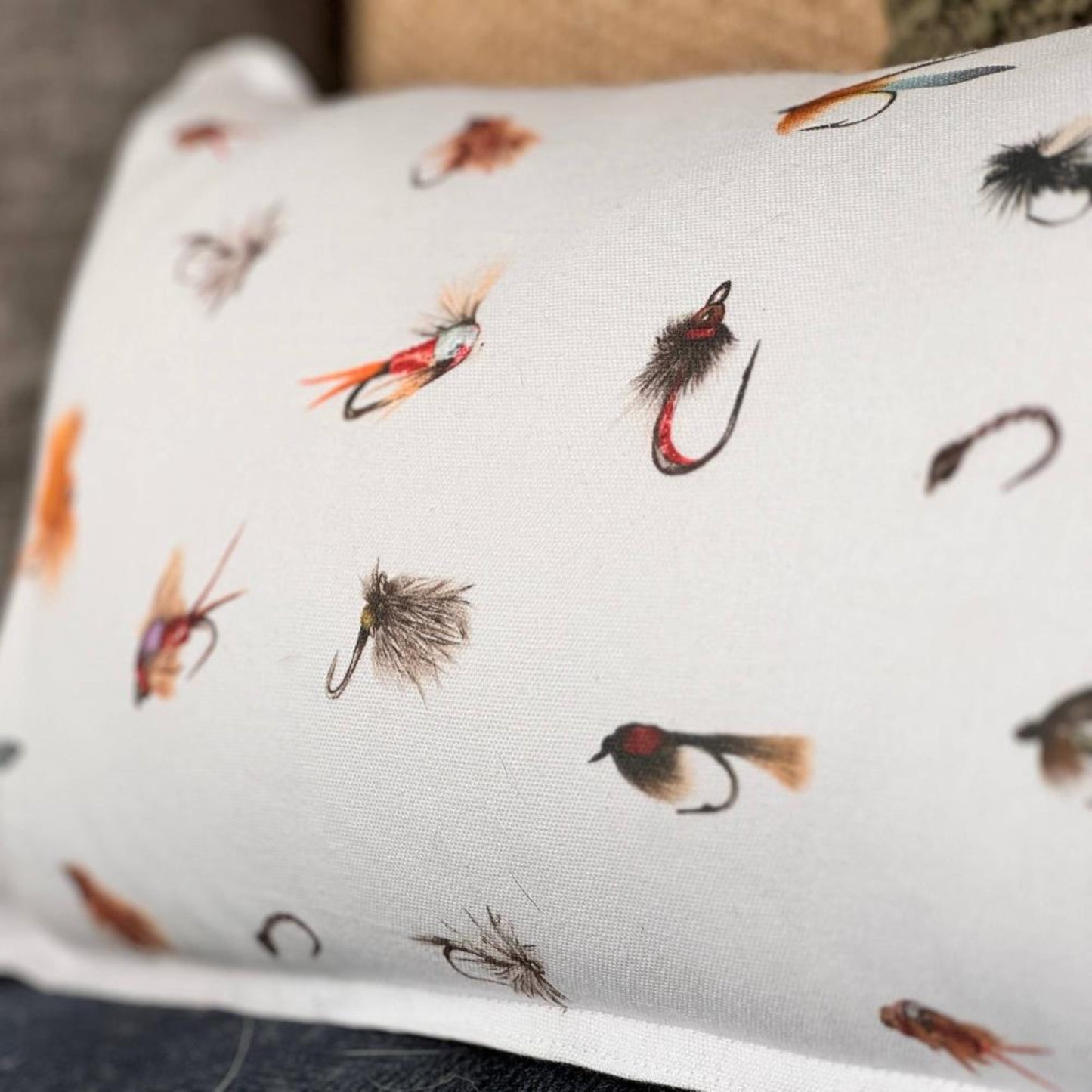 Fly Fishing Haven Throw Pillow - Fish On! Custom Rods