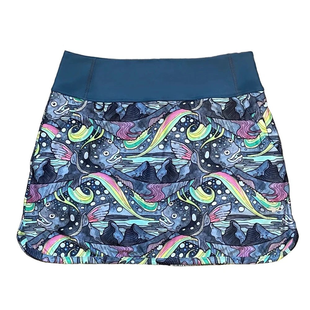 HaliBorealis Women's Skort - Stylish & Comfortable - Fish On! Custom Rods
