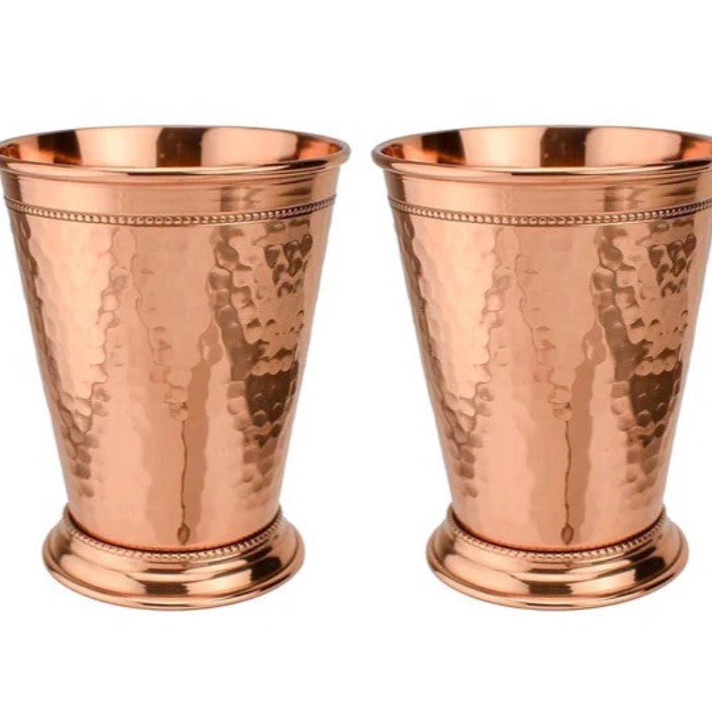 Hammered Copper Mint Julep Cup (Set of 2) - Fish On! Custom Rods