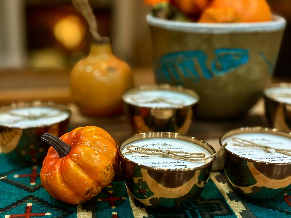 Hand - Poured Copper Bowl Candles - Montana Farmhouse Scented Soy Candles 5.5oz - Fish On! Custom Rods