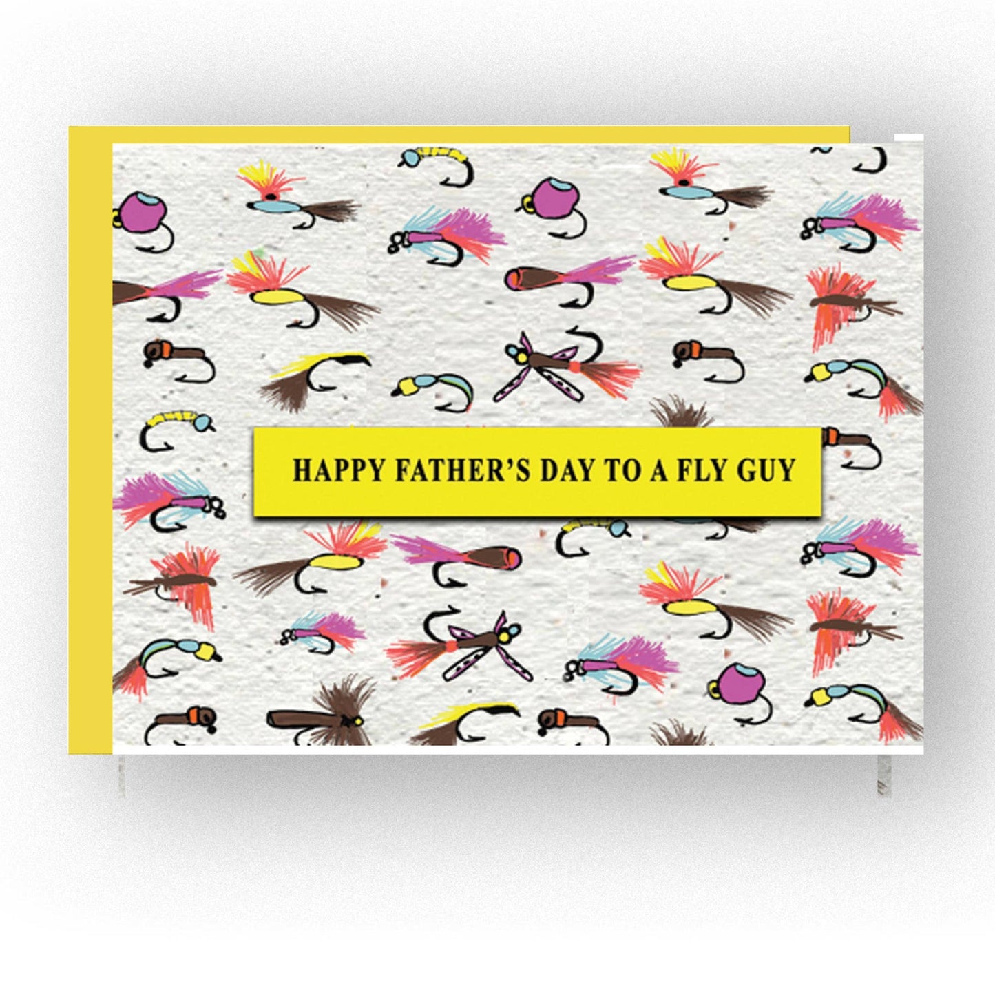 Happy Father's Day To A Fly Guy Wildflower Seed Paper Card - Fish On! Custom Rods