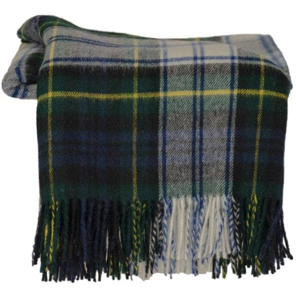 Highland Tartan Tweed Merino Wool Throw - Dress Gordon | Luxurious Wool Blankets - The Woolmark Company - Fish On! Custom Rods