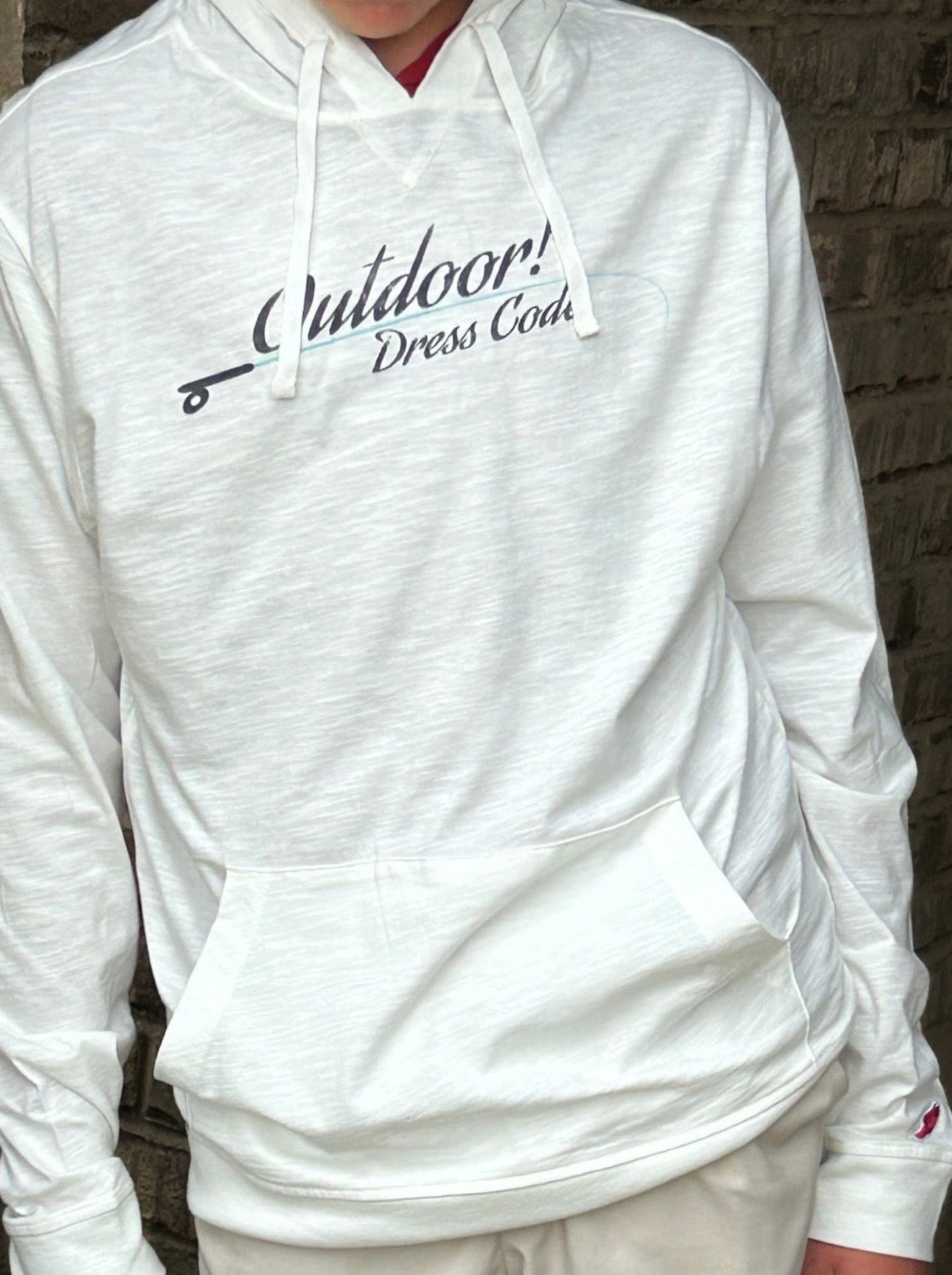 Jersey Slub L/S Men's Hood - Fish On! Custom Rods