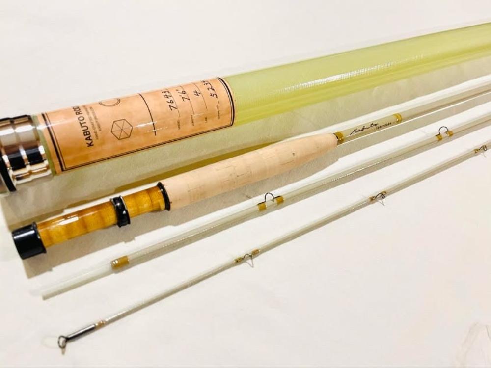 Kabuto 7' 6" 4wt 3pc Blonde / Flamed Bamboo - Fish On! Custom Rods