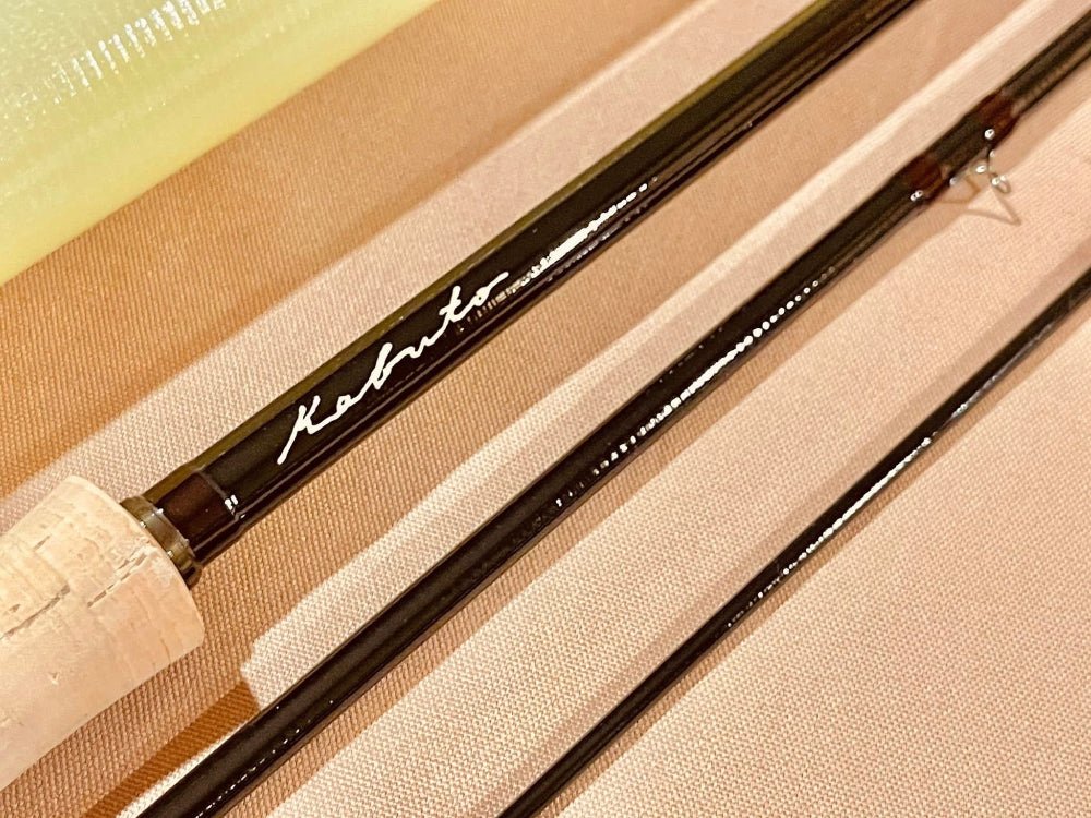 Kabuto 8' 0" 5wt 3pc Black / Tiger Maple Burl - Fish On! Custom Rods