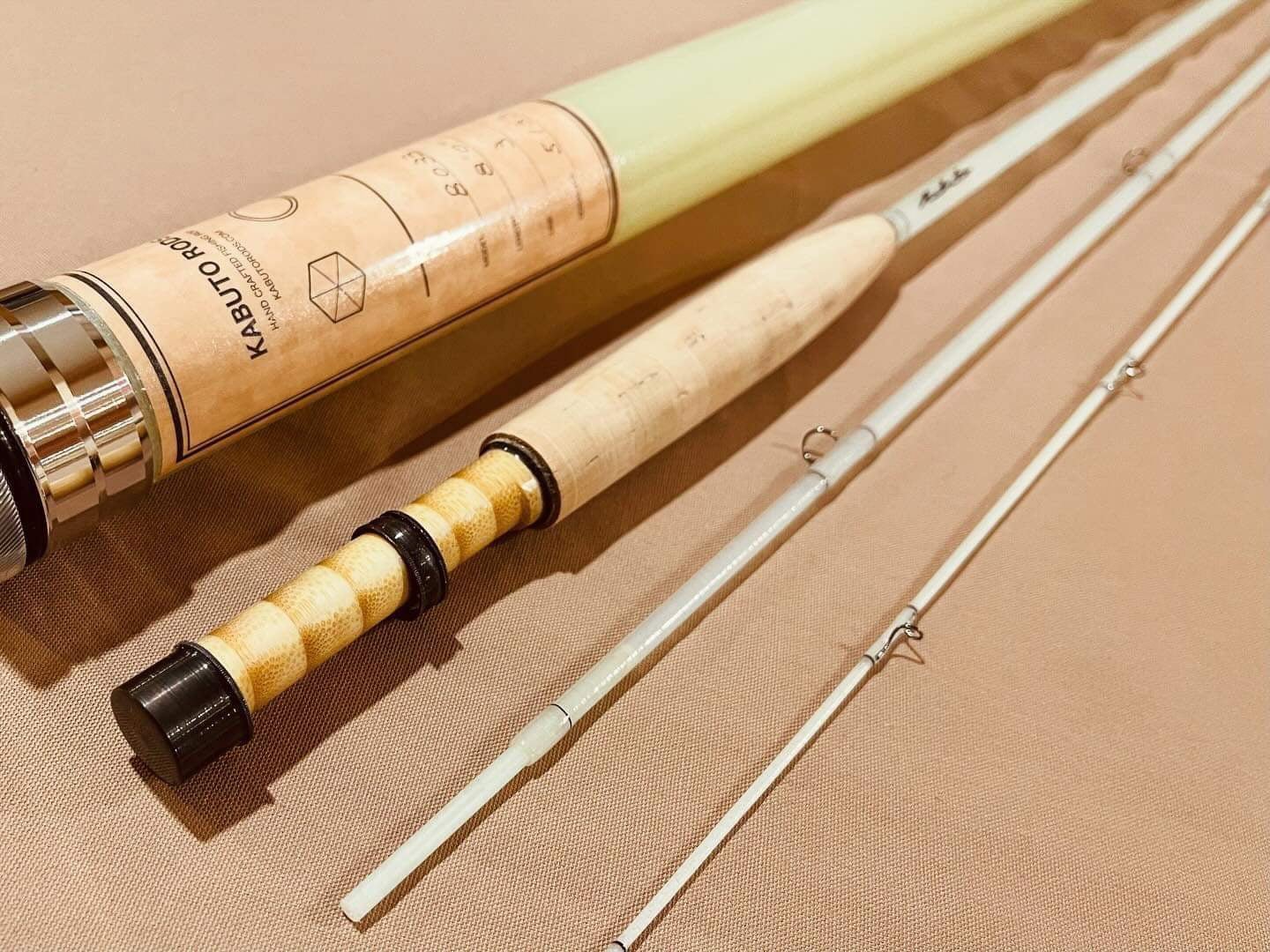 Kabuto 8' 3" 3wt 3pc White Natural Bamboo - Fish On! Custom Rods
