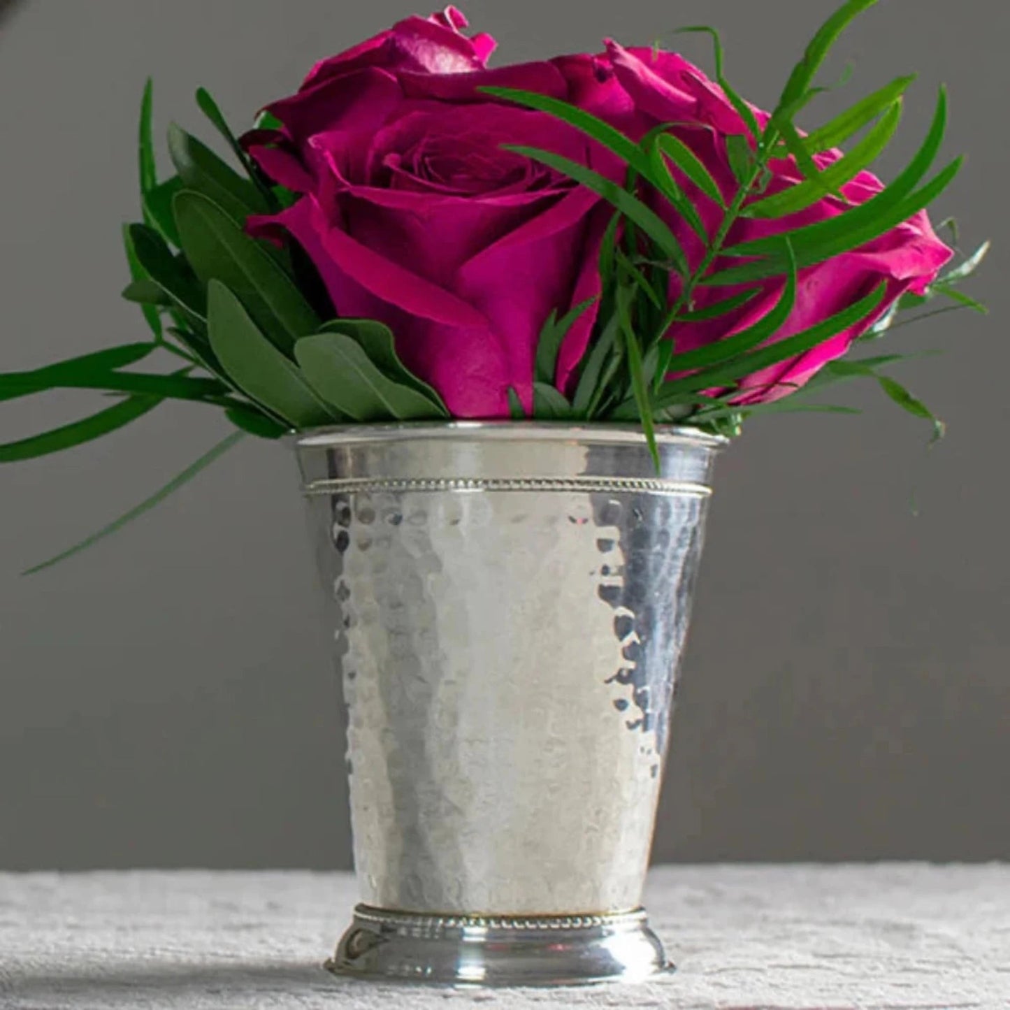 Luxury Hammered Silver Julep Cup | Prince of Scots - Fish On! Custom Rods