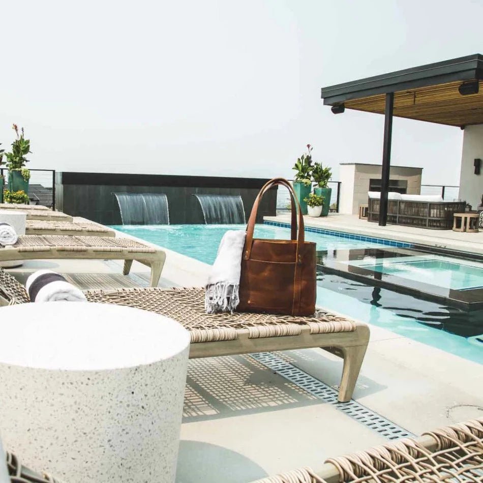 Luxury Hideout Leather Tote - Stylish & Functional - Fish On! Custom Rods