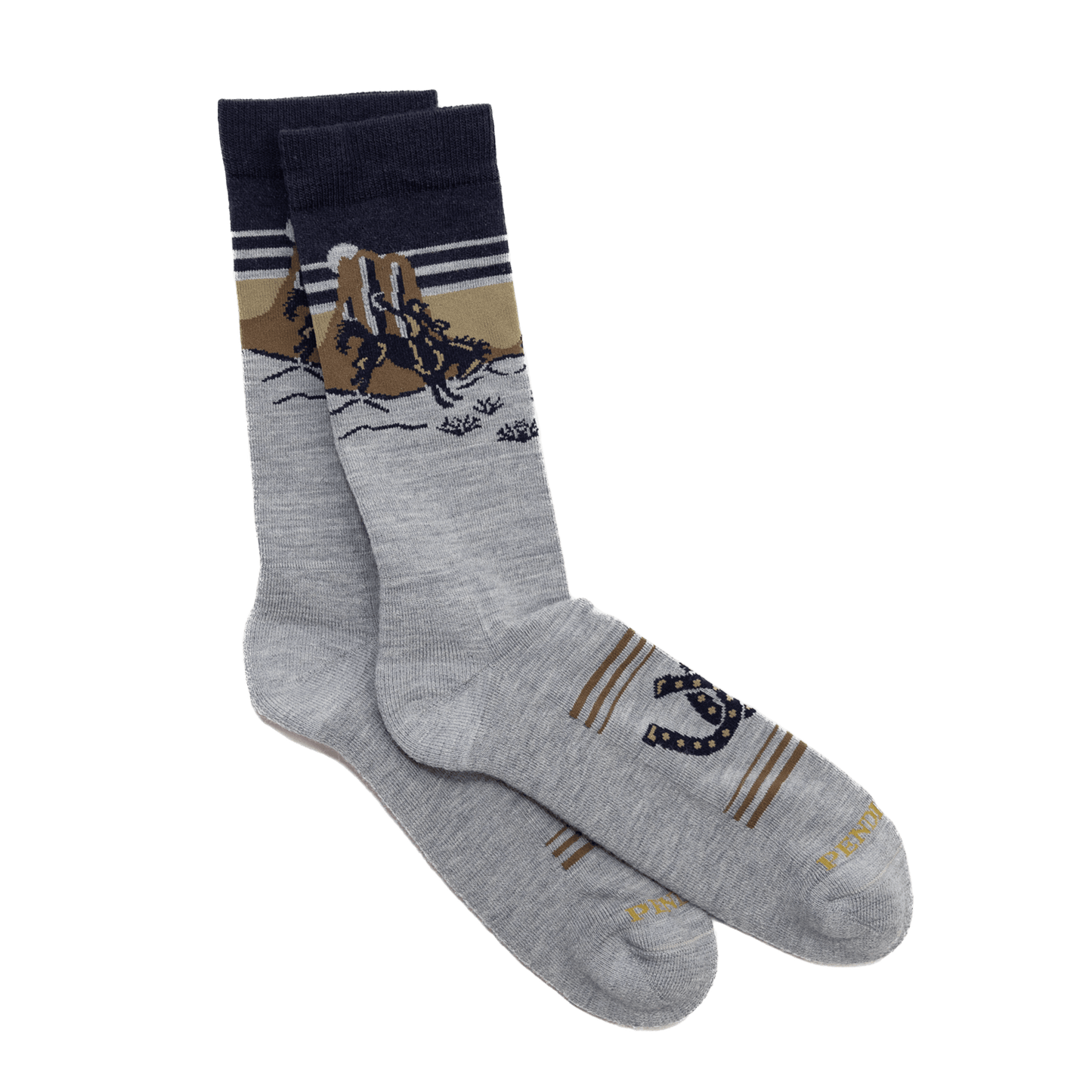 Merino Wool Cowboy Crew Socks - Pendleton Hosiery - Fish On! Custom Rods