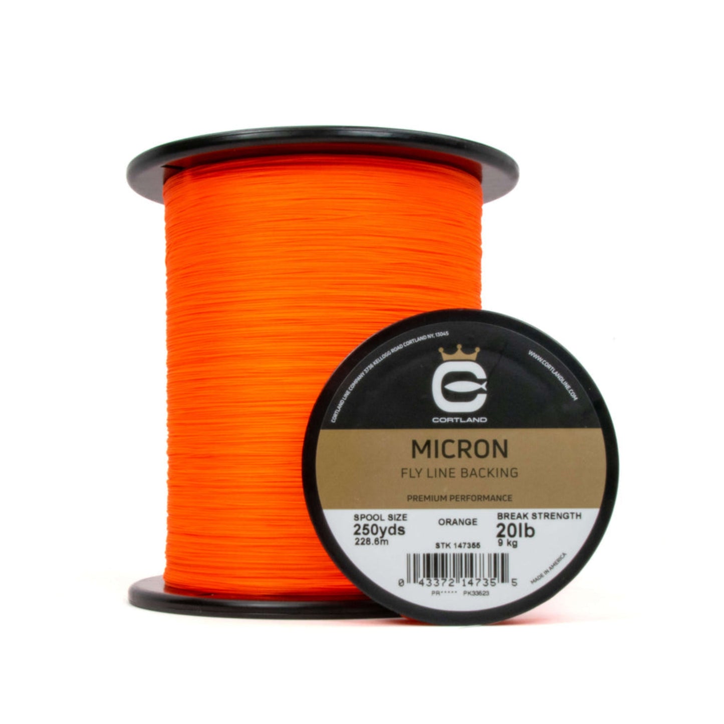 Micron Fly Line Backing - Orange - Fish On! Custom Rods