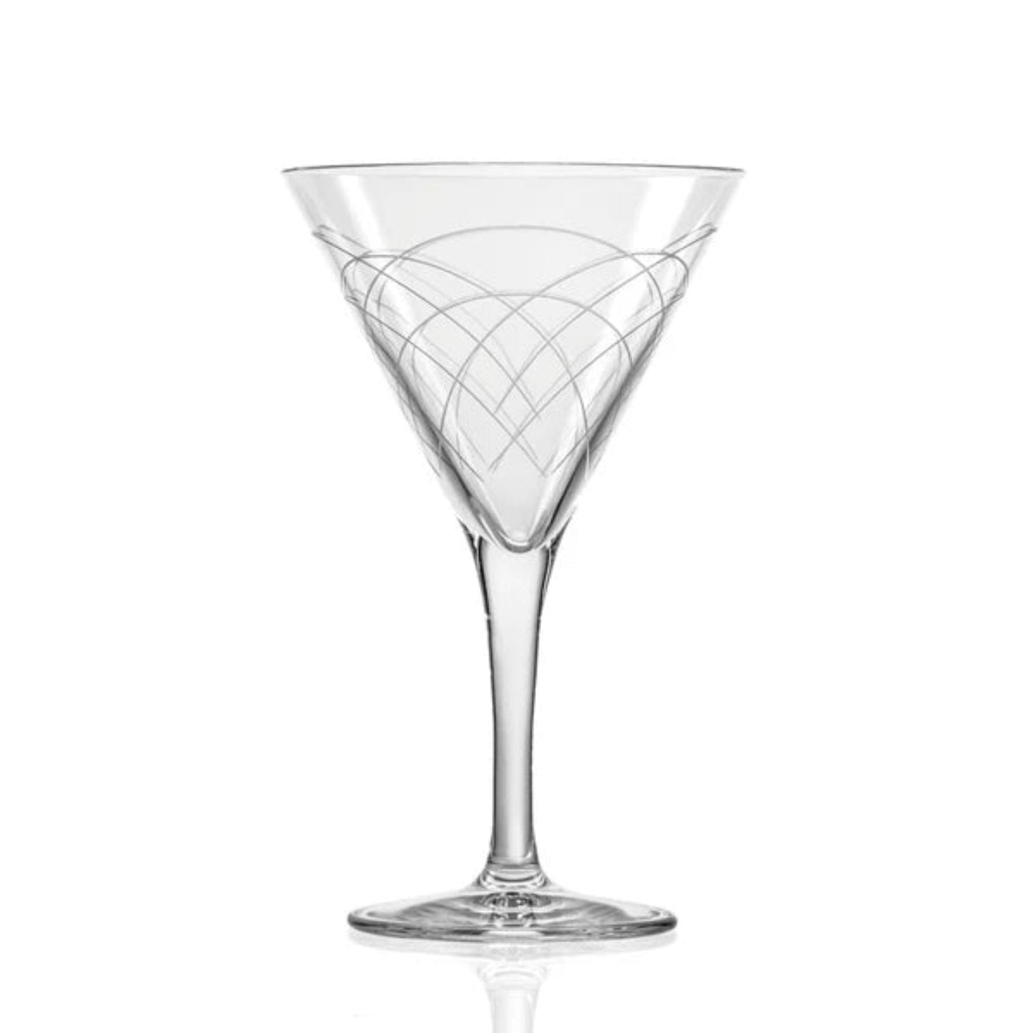 Mid - Century Modern 7.5oz Martini Cocktail Glass - Fish On! Custom Rods