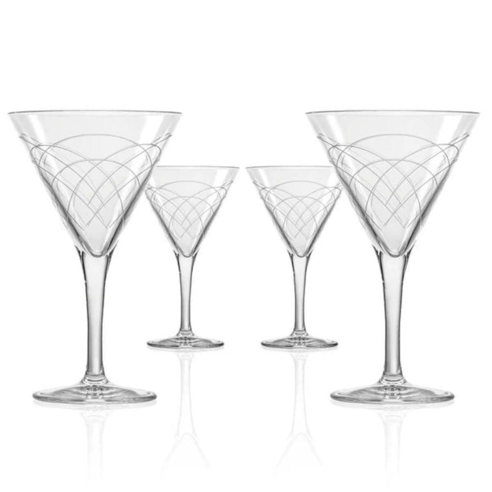 
                  
                    Step back in time with our Mid-Century Modern 7.5oz Martini Cocktail Glass. Crafted with the finest materials and featuring unique geometric designs inspired by the iconic mid-century modern era, this glass is the perfect vessel for your favorite cocktails. Whether you prefer your martini shaken or stirred, this glass adds a touch of retro elegance to any bar or table setting. Made in the USA and dishwasher safe, it's the perfect addition to your cocktail collection.
                  
                