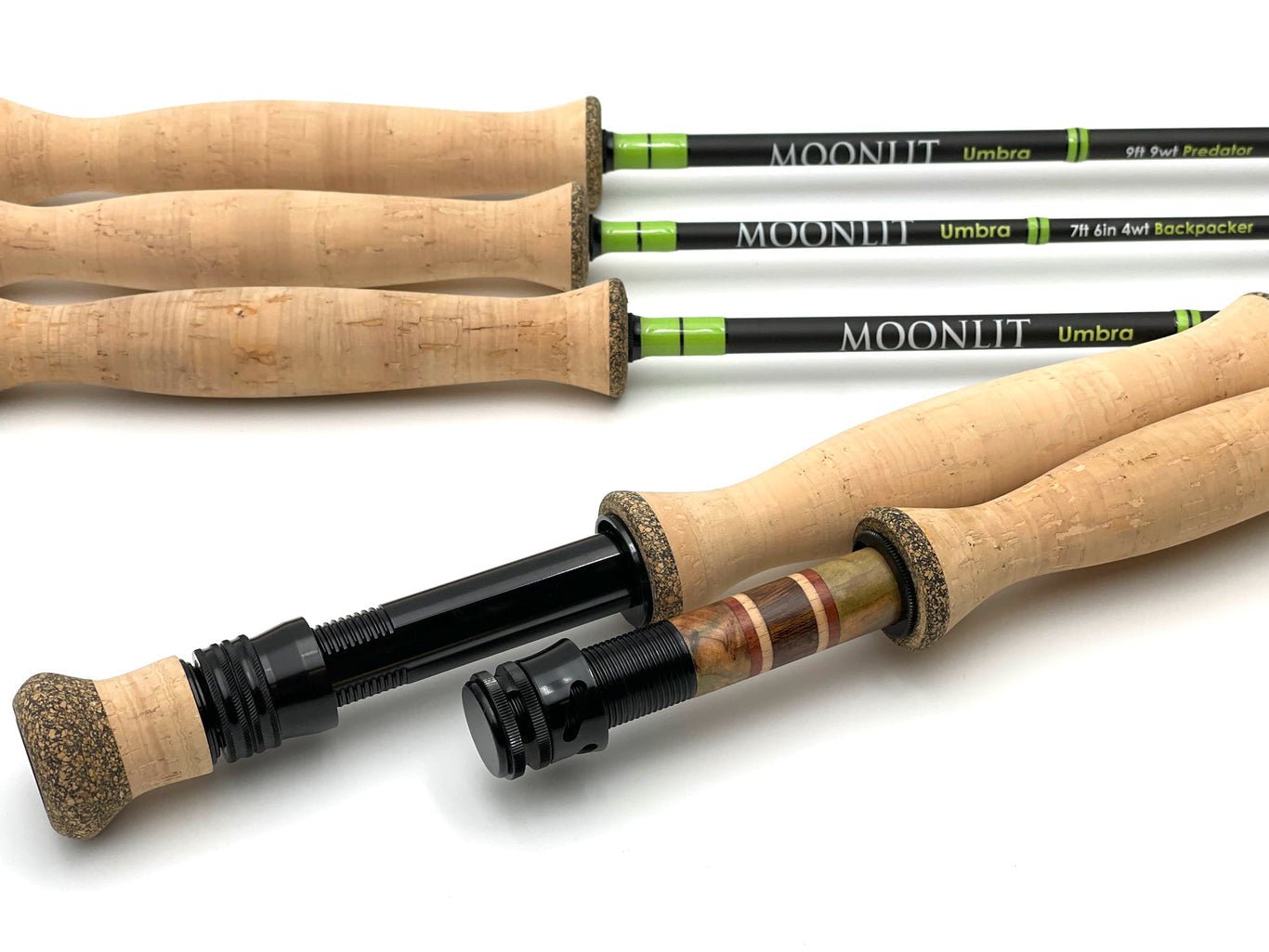 Moonlit Umbra Graphite Fly Rod series - Fish On! Custom Rods
