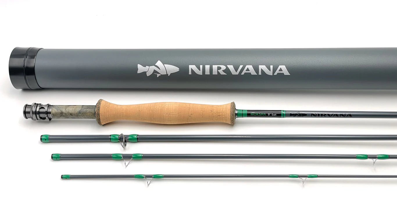 NIRVANA Moksha Graphite Fly Rod series - Fish On! Custom Rods