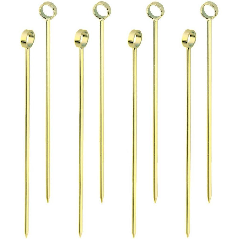 Prince of Scots 8 Pack Professional XL Cocktail Picks - Gold - Fish On! Custom Rods