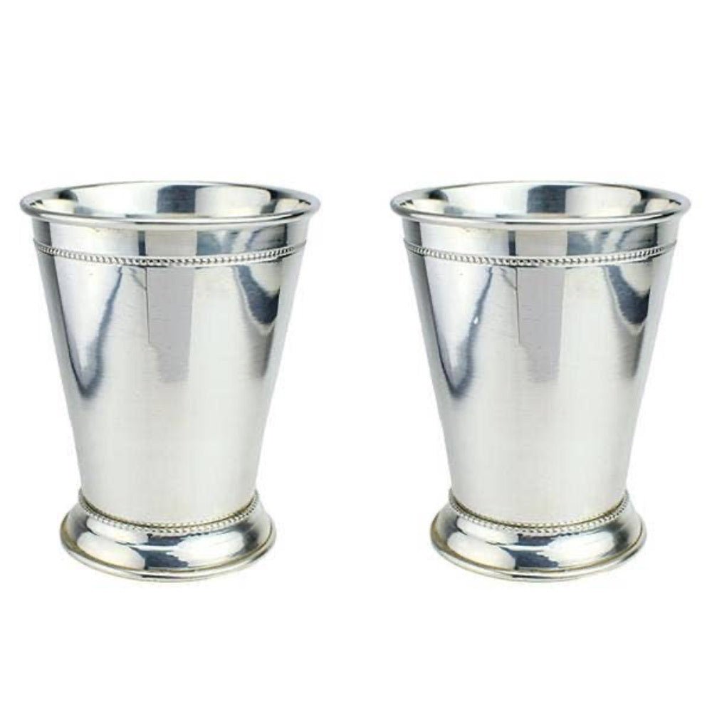 Pure Copper Mint Julep Cup with Silver Plate - Premium Quality (Set of 2) - Fish On! Custom Rods