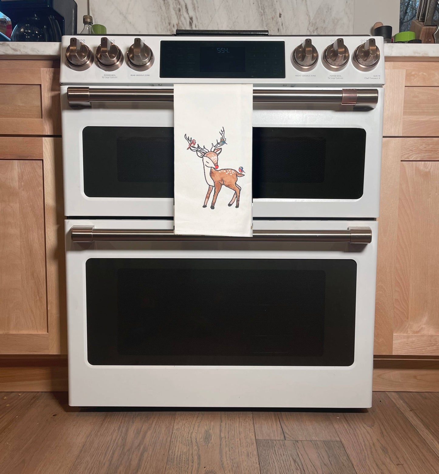 Reindeer Holiday Tea Towel - Fish On! Custom Rods