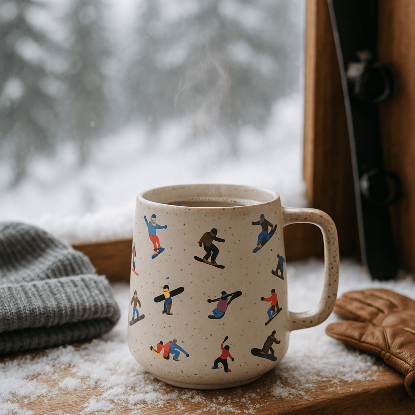 Snowboarder Bliss Coffee Mug - Fish On! Custom Rods