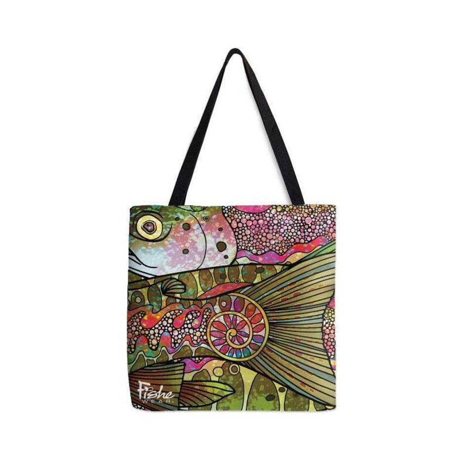 Troutrageous Rainbow Canvas Tote