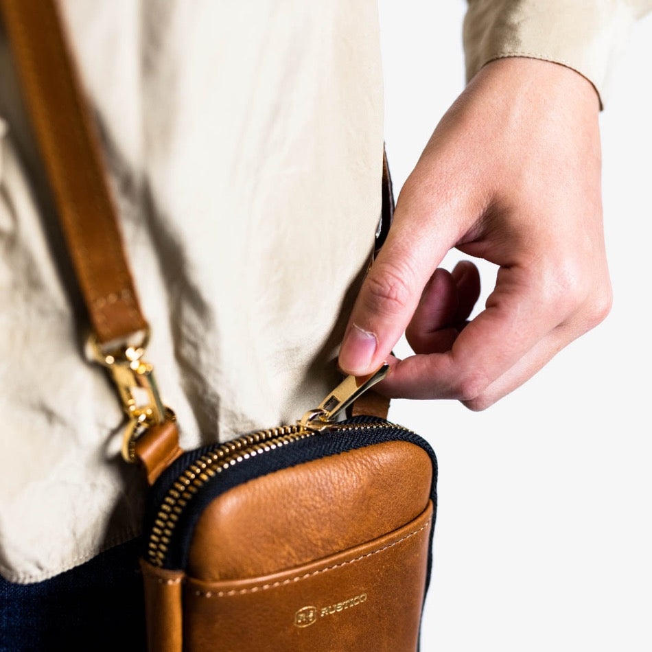 
                  
                    Route Small Leather Crossbody Bag - Fish On! Custom Rods
                  
                