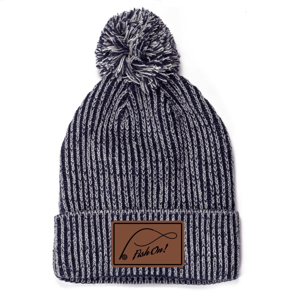
                  
                    Cuffed Beanie with Pom - Fish On! Custom Rods
                  
                