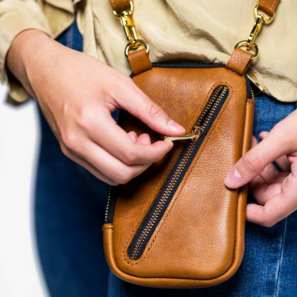 
                  
                    Route Small Leather Crossbody Bag - Fish On! Custom Rods
                  
                