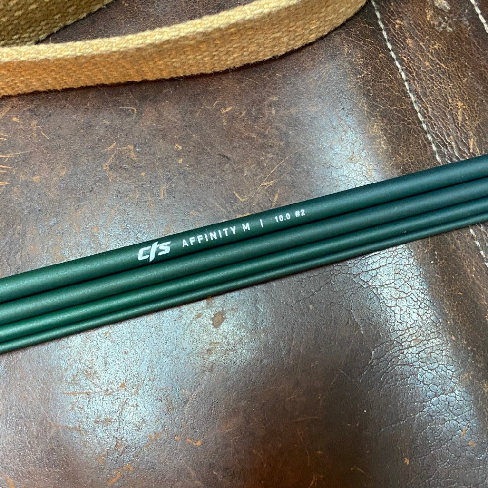 
                      
                        Affinity M 10’ #2 4pc Satin Green - Fish On! Custom Rods
                      
                    