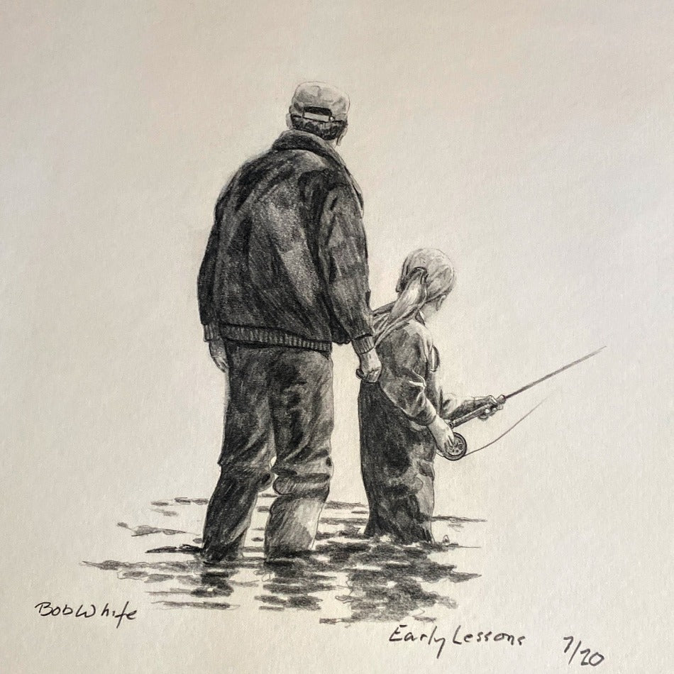 Early Lessons Print - Fish On! Custom Rods