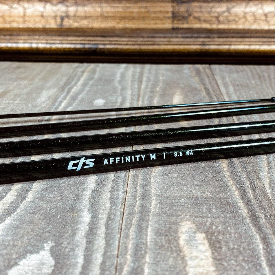 
                  
                    Affinity M  Chameleon Green Gold Metallic 8’6” 4wt - Fish On! Custom Rods
                  
                