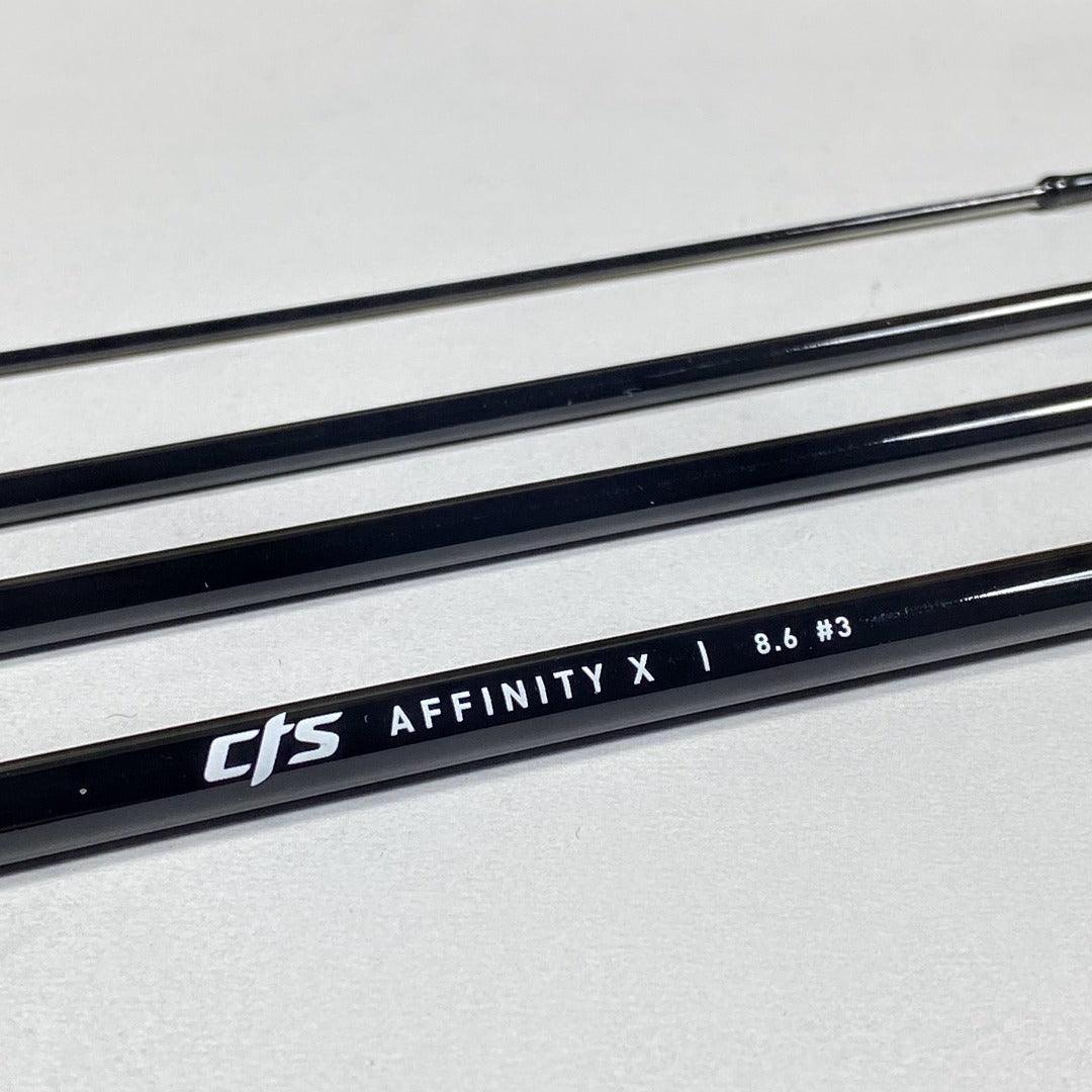 
                  
                    Affinity X Jet Black 8'6" 3wt 4pc - Fish On! Custom Rods
                  
                