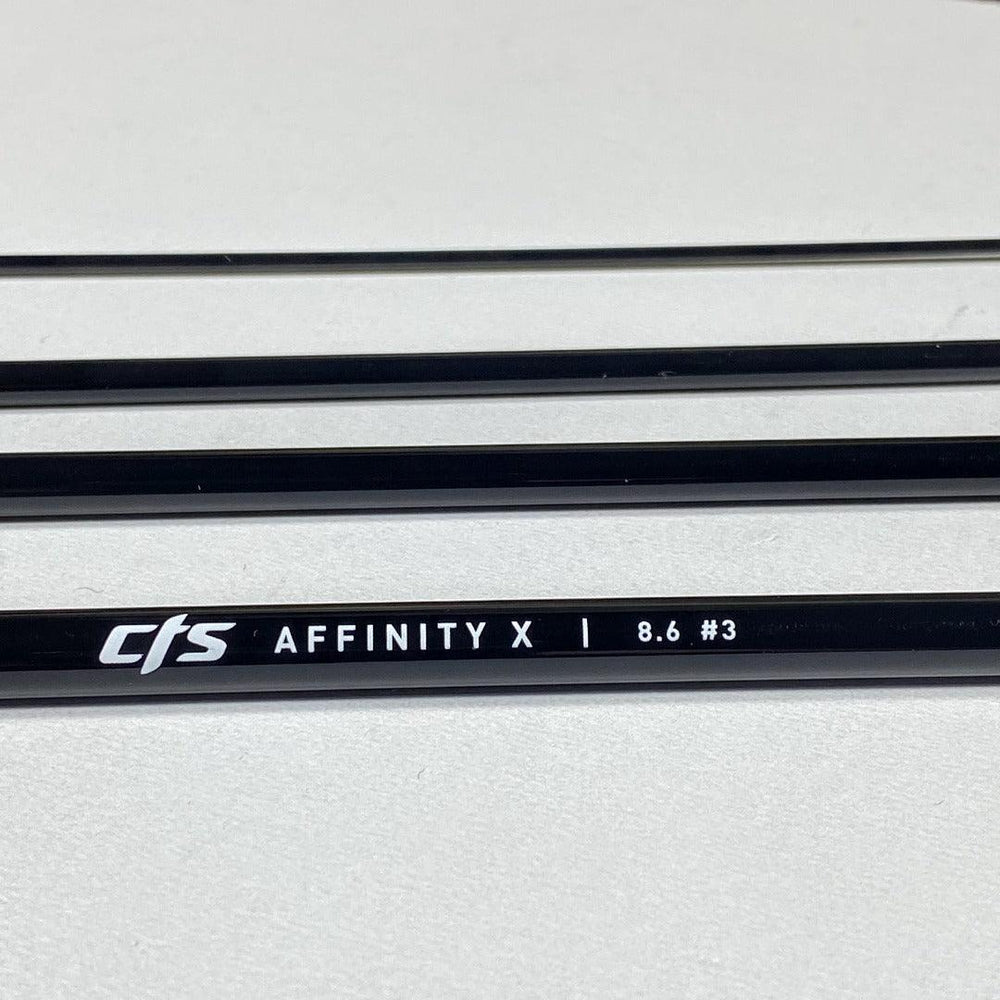 
                  
                    Affinity X Jet Black 8'6" 3wt 4pc - Fish On! Custom Rods
                  
                