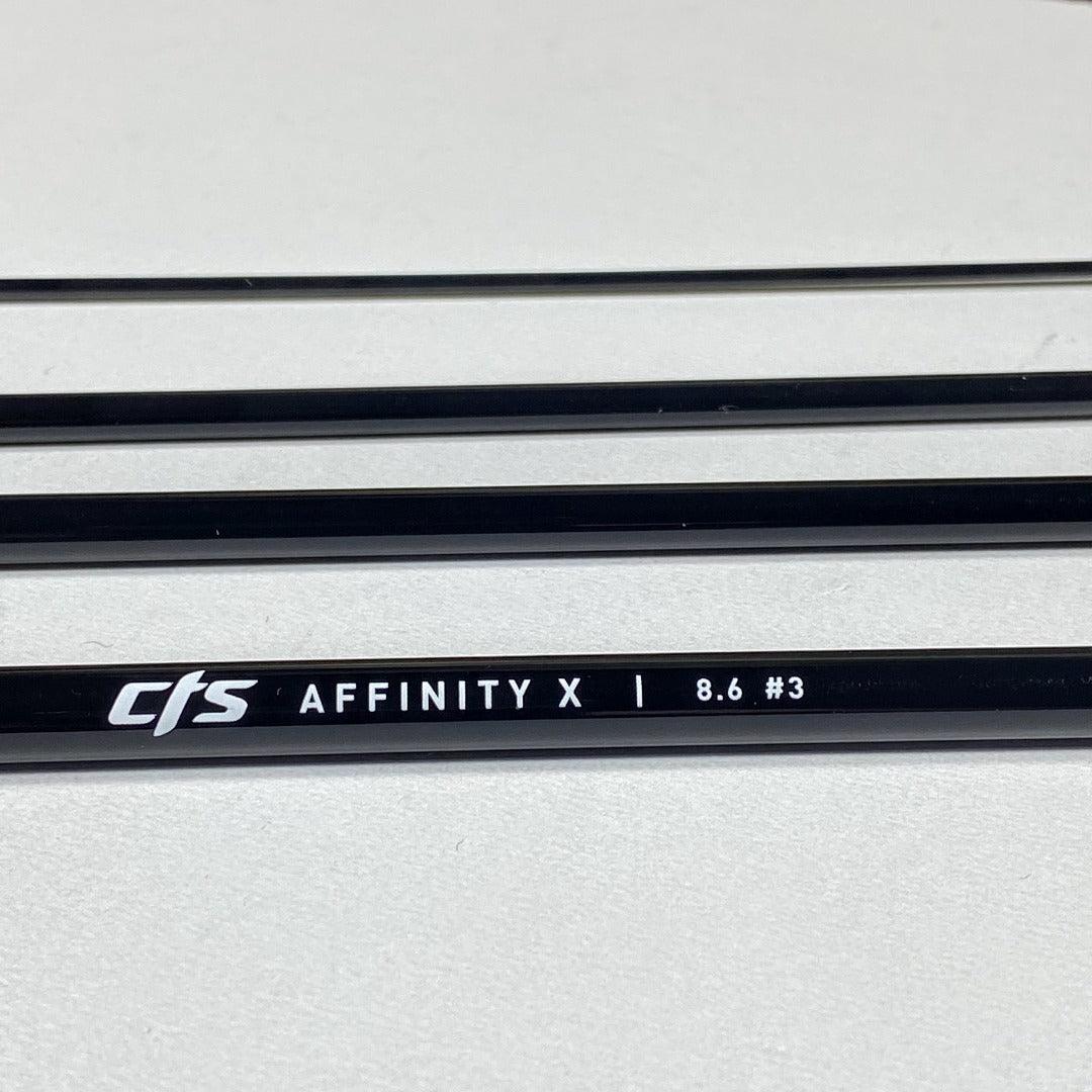 
                  
                    Affinity X Jet Black 8'6" 3wt 4pc - Fish On! Custom Rods
                  
                