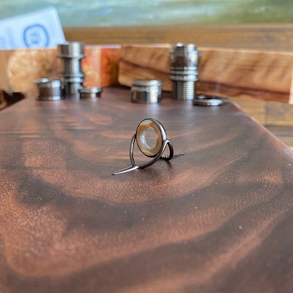 Agate Stripping Guides 12mm Black Nickel - Fish On! Custom Rods