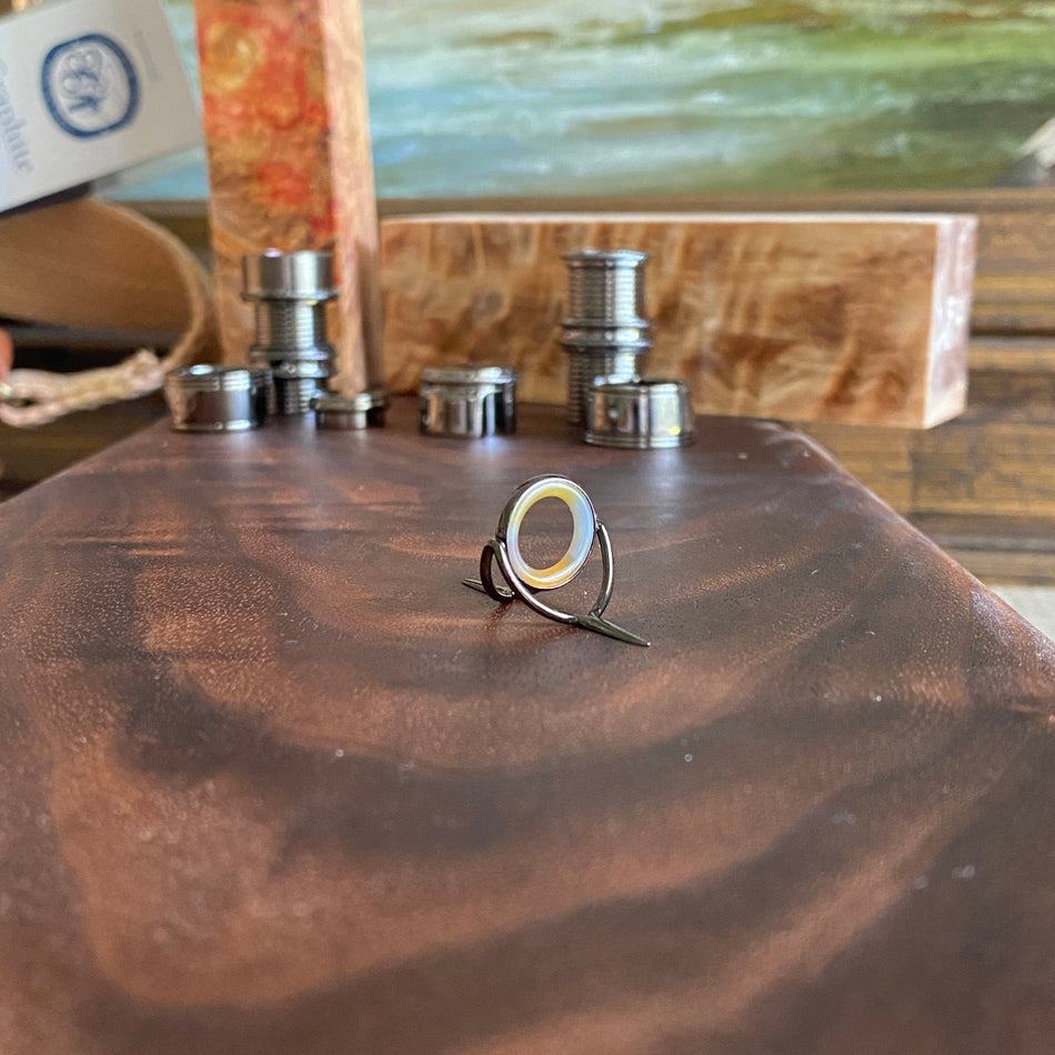 Agate Stripping Guides 12mm Black Nickel - Fish On! Custom Rods