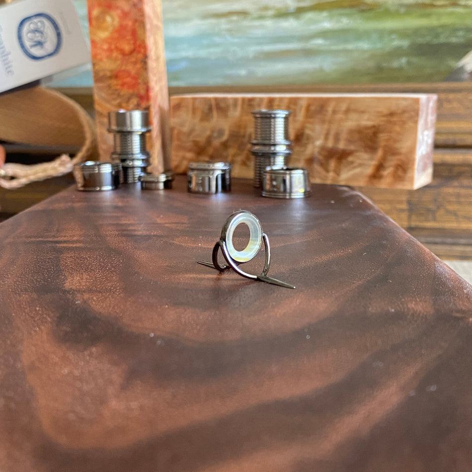 Agate Stripping Guides 12mm Black Nickel - Fish On! Custom Rods