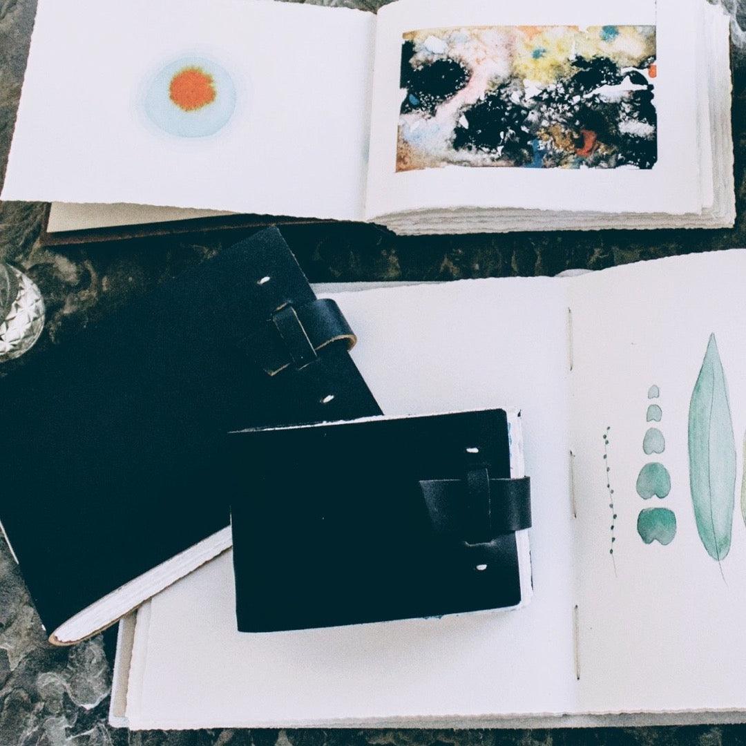 Claude Leather Art Journal - Premium Watercolor Paper, Top - Quality Leather - Fish On! Custom Rods