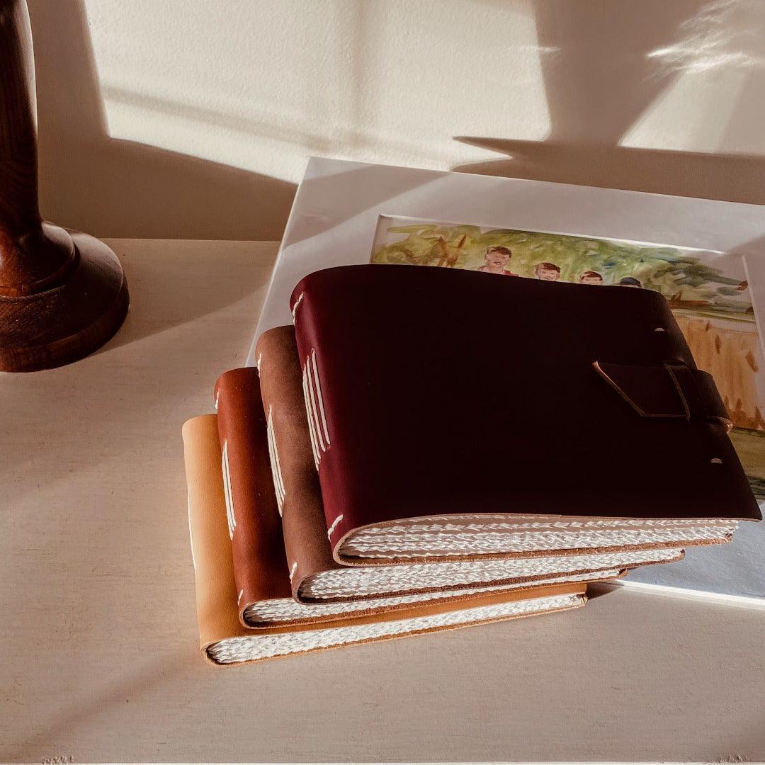 Claude Leather Art Journal - Premium Watercolor Paper, Top - Quality Leather - Fish On! Custom Rods