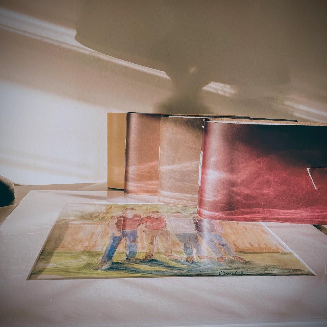 Claude Leather Art Journal - Premium Watercolor Paper, Top - Quality Leather - Fish On! Custom Rods