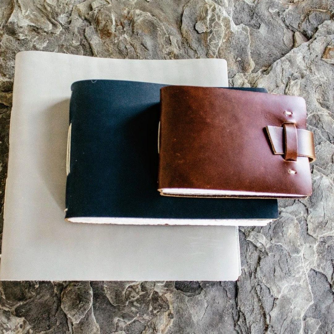 Claude Leather Art Journal - Premium Watercolor Paper, Top - Quality Leather - Fish On! Custom Rods