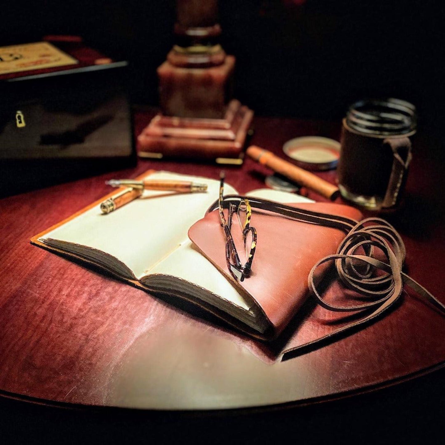 Courier Leather Journal - Fish On! Custom Rods